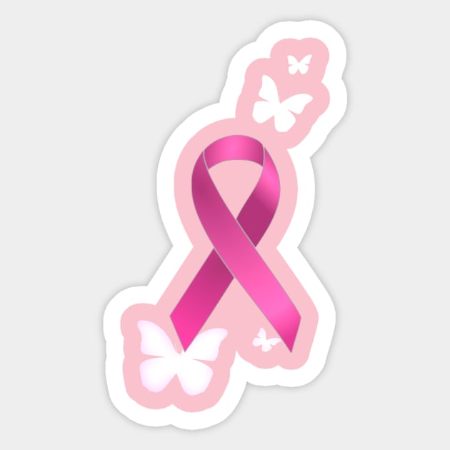 Pink Ribbon Sticker by AlondraHanley